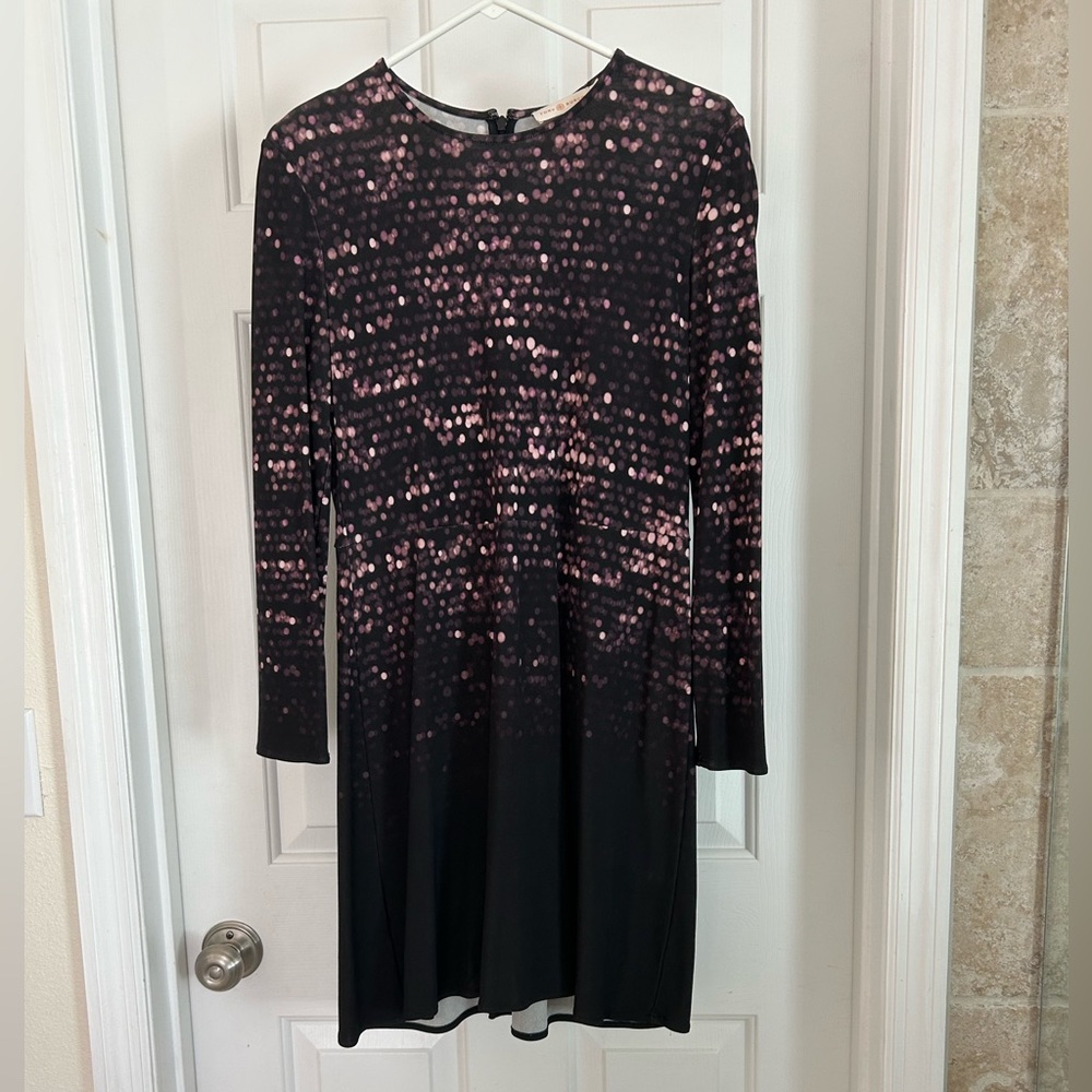 Tory Burch Black and Pink Boca pattern dress
